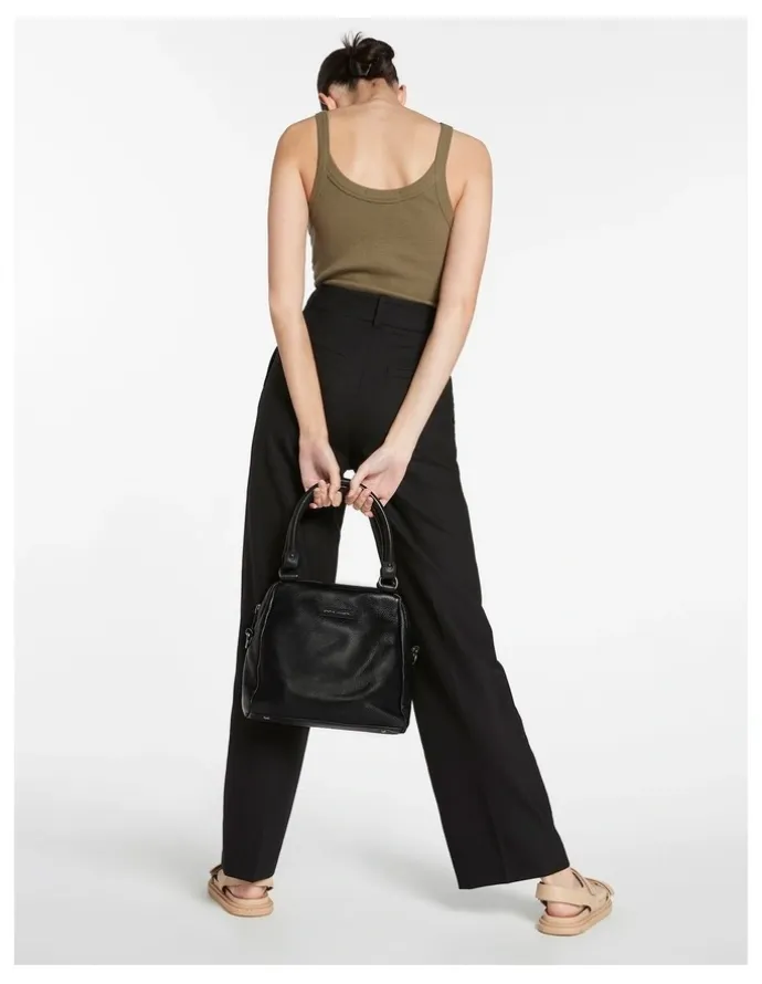 Status Anxiety Last Mountains Double Handle Satchel Bag in Black