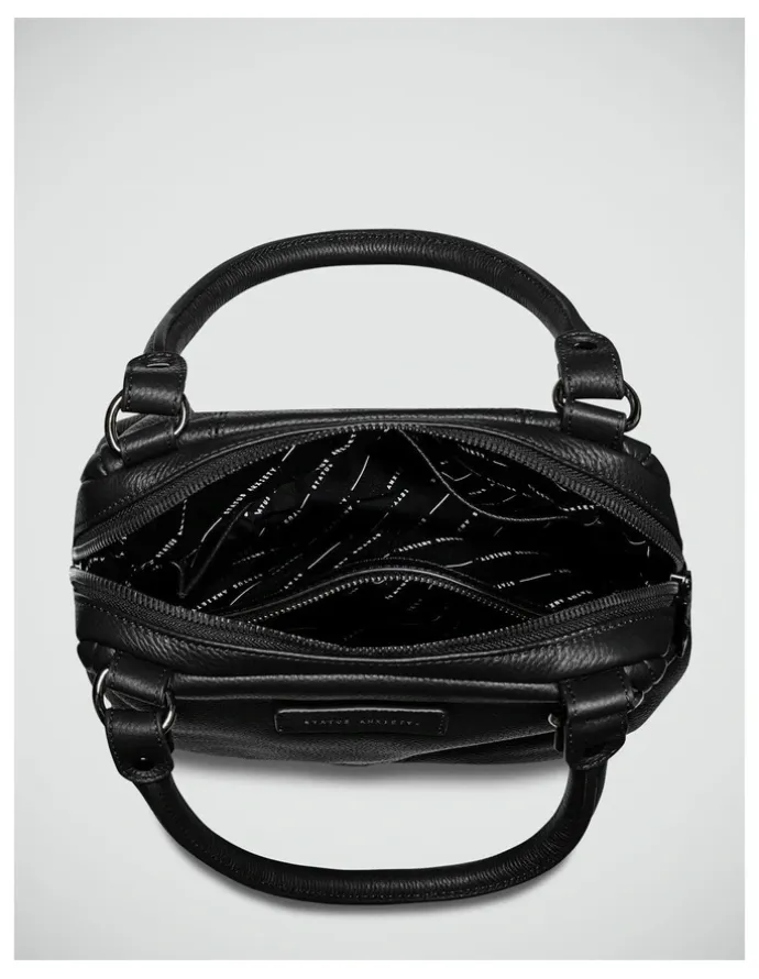 Status Anxiety Last Mountains Double Handle Satchel Bag in Black