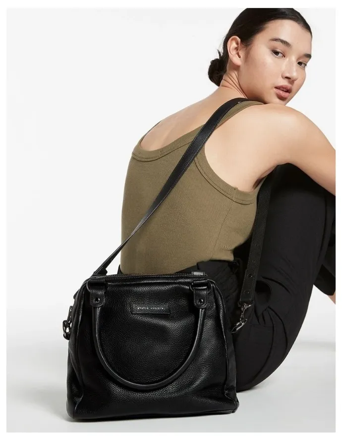 Status Anxiety Last Mountains Double Handle Satchel Bag in Black
