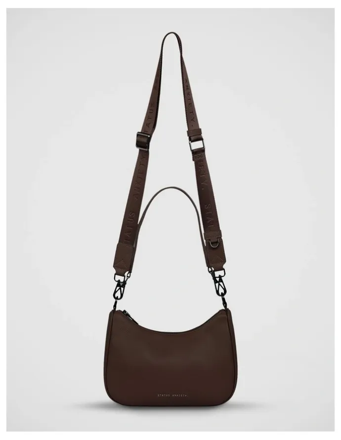 Status Anxiety Look Both Ways Crossbody Bag in Brown