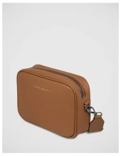 Status Anxiety Plunder Crossbody Bag with Dual Straps in Camel