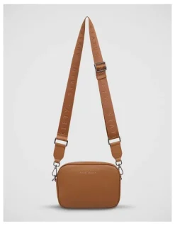 Status Anxiety Plunder Crossbody Bag with Dual Straps in Camel