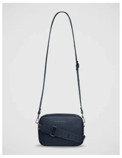 Status Anxiety Plunder Crossbody Bag with Dual Straps in Midnight Blue