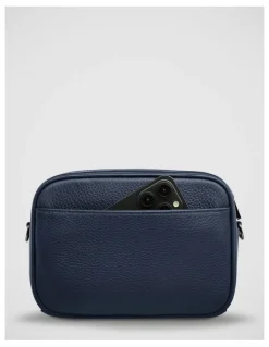 Status Anxiety Plunder Crossbody Bag with Dual Straps in Midnight Blue