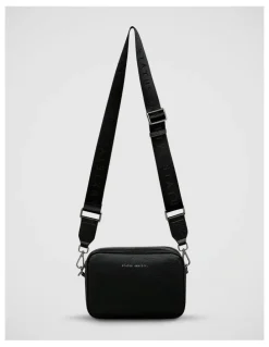Status Anxiety Plunder Crossbody Bag with Dual Straps in Black