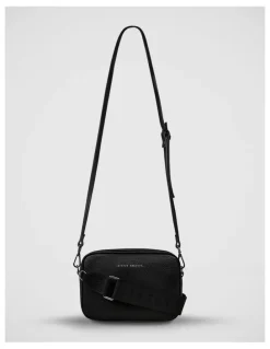 Status Anxiety Plunder Crossbody Bag with Dual Straps in Black