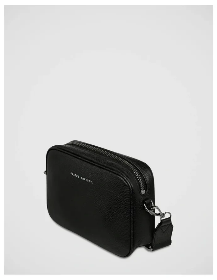 Status Anxiety Plunder Crossbody Bag with Dual Straps in Black