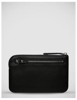 Status Anxiety Smoke and Mirrors Zip Around Wallet in Black