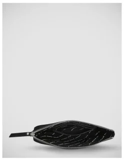 Status Anxiety Smoke and Mirrors Zip Around Wallet in Black