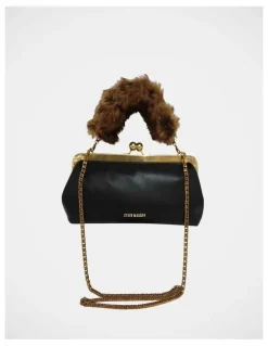 Steve Madden Bamira Clutch Bag in Black/Gold