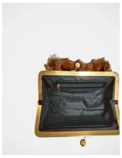 Steve Madden Bamira Clutch Bag in Black/Gold