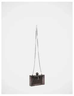 Steve Madden BAngels Clutch Bag in Black/Silver