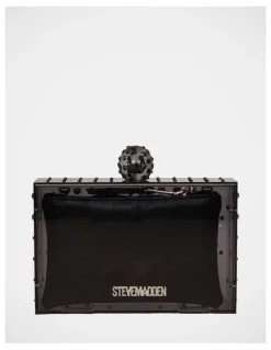 Steve Madden BAngels Clutch Bag in Black/Silver