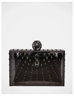 Steve Madden BAngels Clutch Bag in Black/Silver
