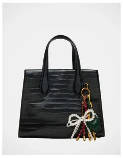 Steve Madden BCalleb Tote Bag in Black Croco