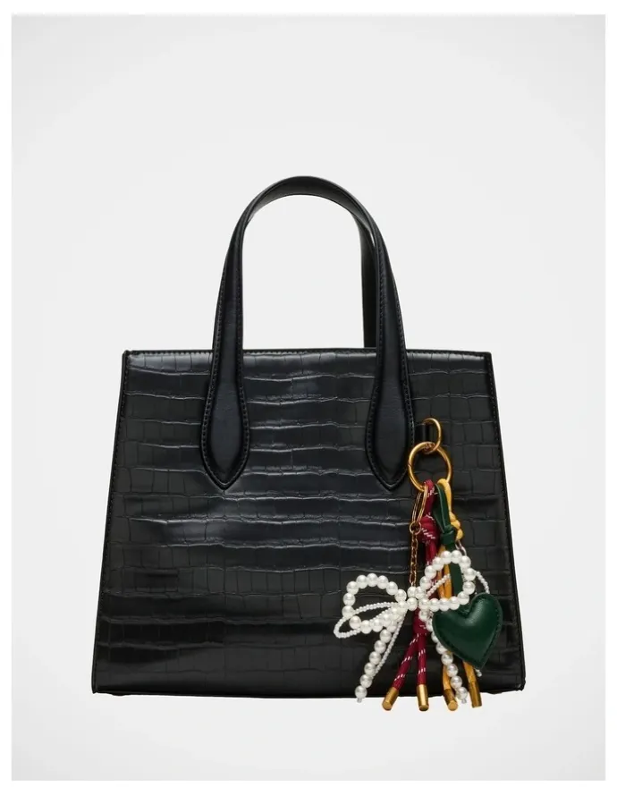 Steve Madden BCalleb Tote Bag in Black Croco