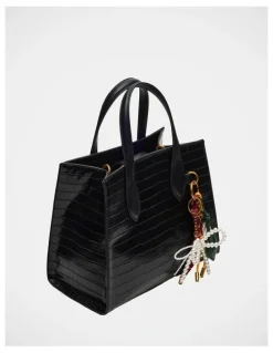 Steve Madden BCalleb Tote Bag in Black Croco
