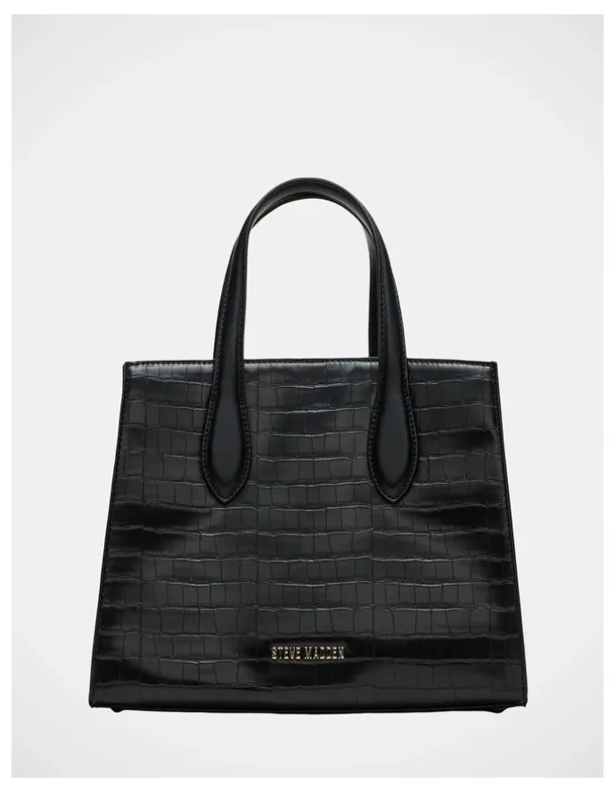 Steve Madden BCalleb Tote Bag in Black Croco