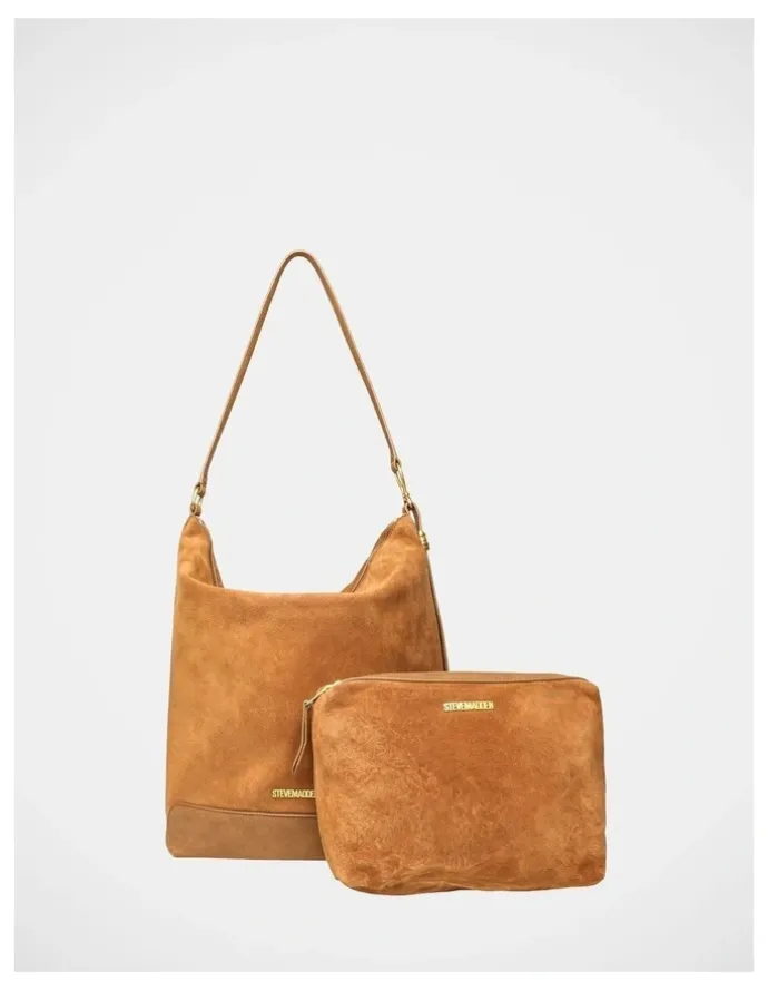 Steve Madden BMaybel Shoulder Bag in Cognac/Gold
