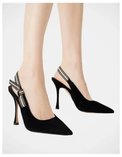 Steve Madden Bri Dress Heels in Black Suede