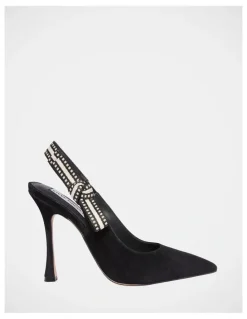 Steve Madden Bri Dress Heels in Black Suede