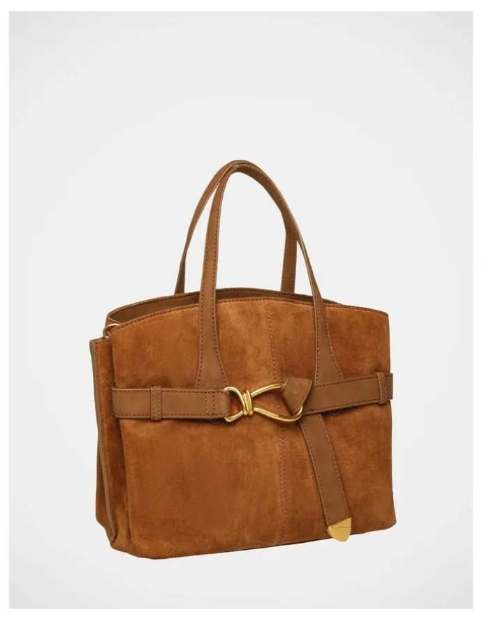 Steve Madden BSadee Tote Bag in Cognac/Gold