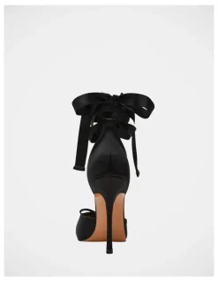 Steve Madden Larina Dress Heels in Black Satin