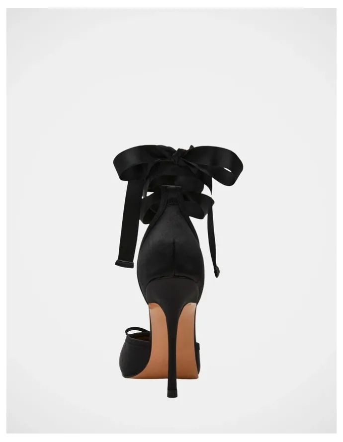 Steve Madden Larina Dress Heels in Black Satin