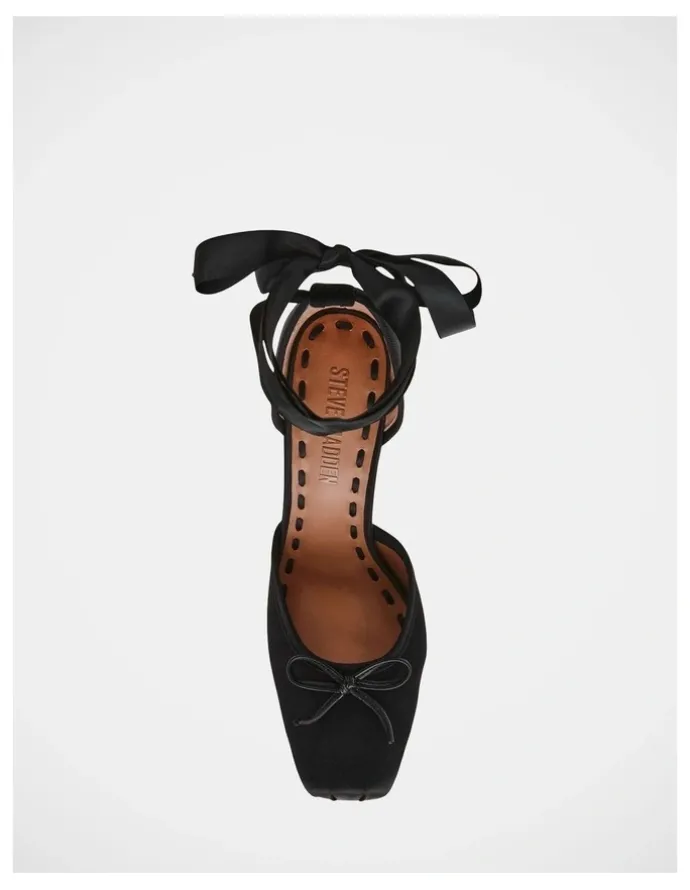 Steve Madden Larina Dress Heels in Black Satin