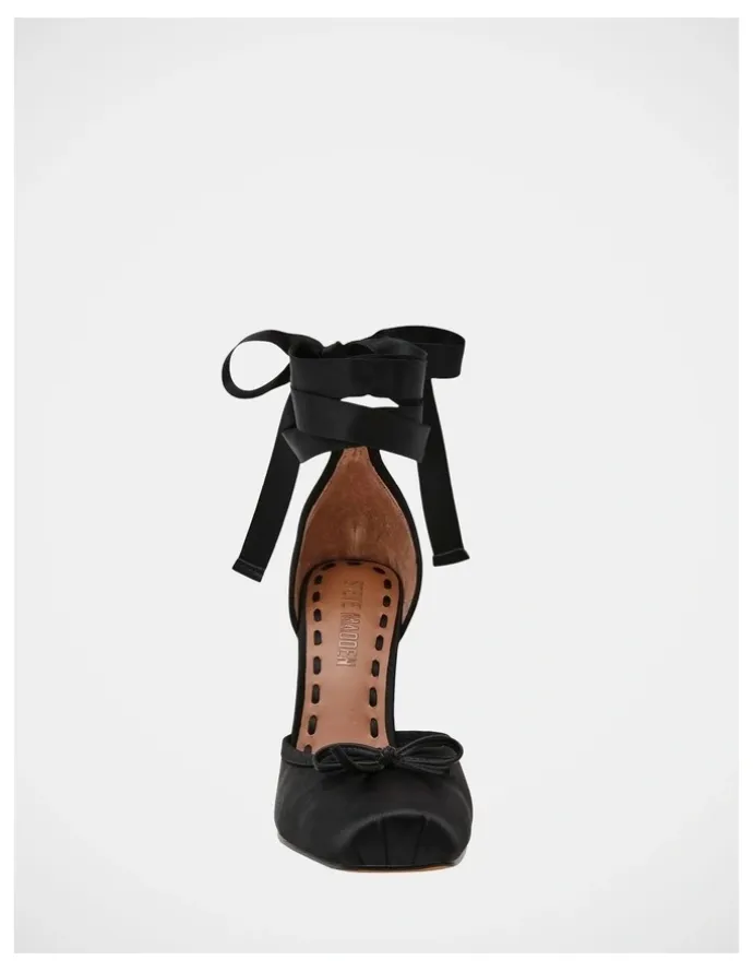 Steve Madden Larina Dress Heels in Black Satin
