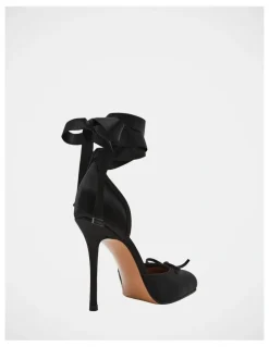 Steve Madden Larina Dress Heels in Black Satin