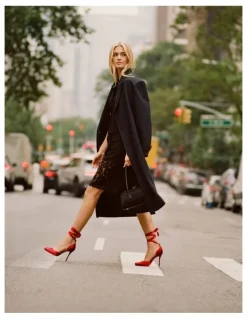Steve Madden Larina Dress Heels in Red Satin