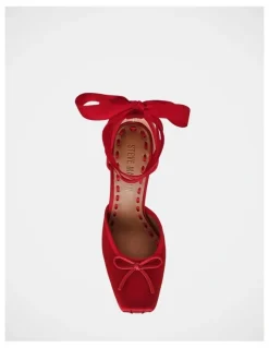 Steve Madden Larina Dress Heels in Red Satin