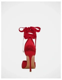 Steve Madden Larina Dress Heels in Red Satin