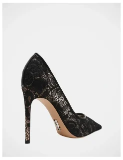 Steve Madden Thrive Lm Lace Heels in Black