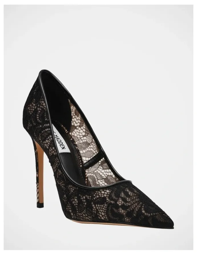 Steve Madden Thrive Lm Lace Heels in Black