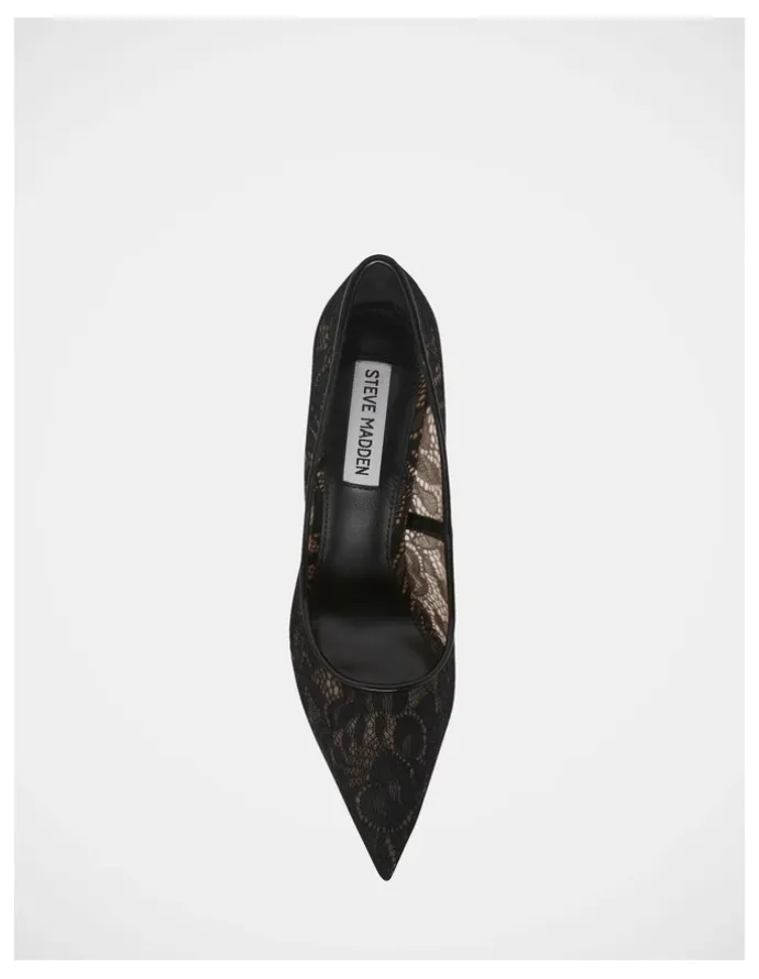 Steve Madden Thrive Lm Lace Heels in Black