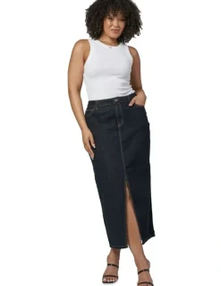 Sunday in the City Hype Denim Maxi Skirt in Denim