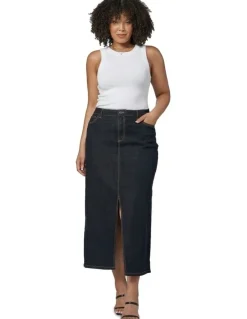 Sunday in the City Hype Denim Maxi Skirt in Denim