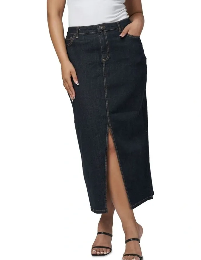 Sunday in the City Hype Denim Maxi Skirt in Denim