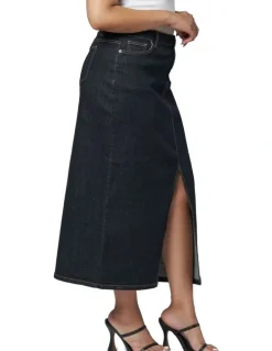 Sunday in the City Hype Denim Maxi Skirt in Denim