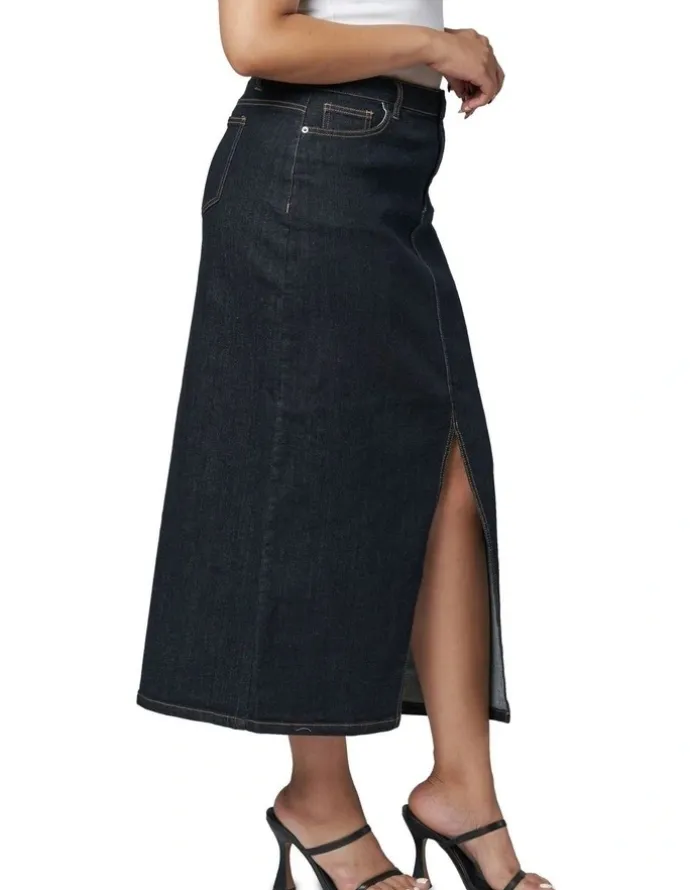 Sunday in the City Hype Denim Maxi Skirt in Denim