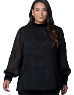 Sunday in the City Nightfall Embroidered Blouse