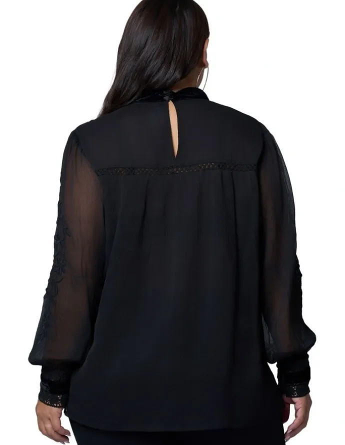 Sunday in the City Nightfall Embroidered Blouse