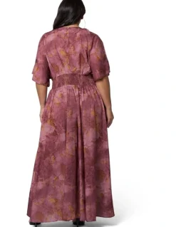 Sunday in the City Richter Scale Maxi Dress in Rouge Floral