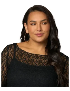 Sunday in the City Urban Chaos Lace Top in Black