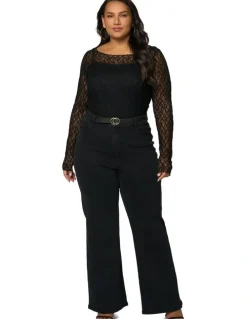 Sunday in the City Urban Chaos Lace Top in Black