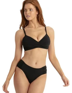 Sunseeker Basix Gathered Mid Rise Pant in Black