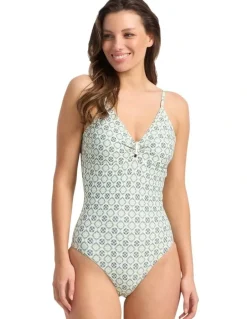 Sunseeker Delight Multi Bar One Piece in Cream