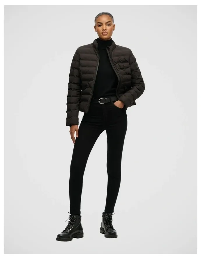 Superdry Hooded Fuji Padded Jacket in Black